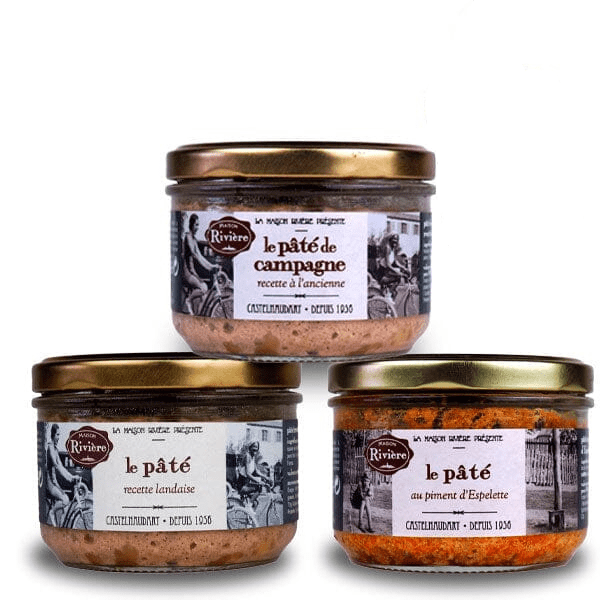 Lot de 3 patés de 180g - Maison Riviere Lot en promo Maison Rivière 