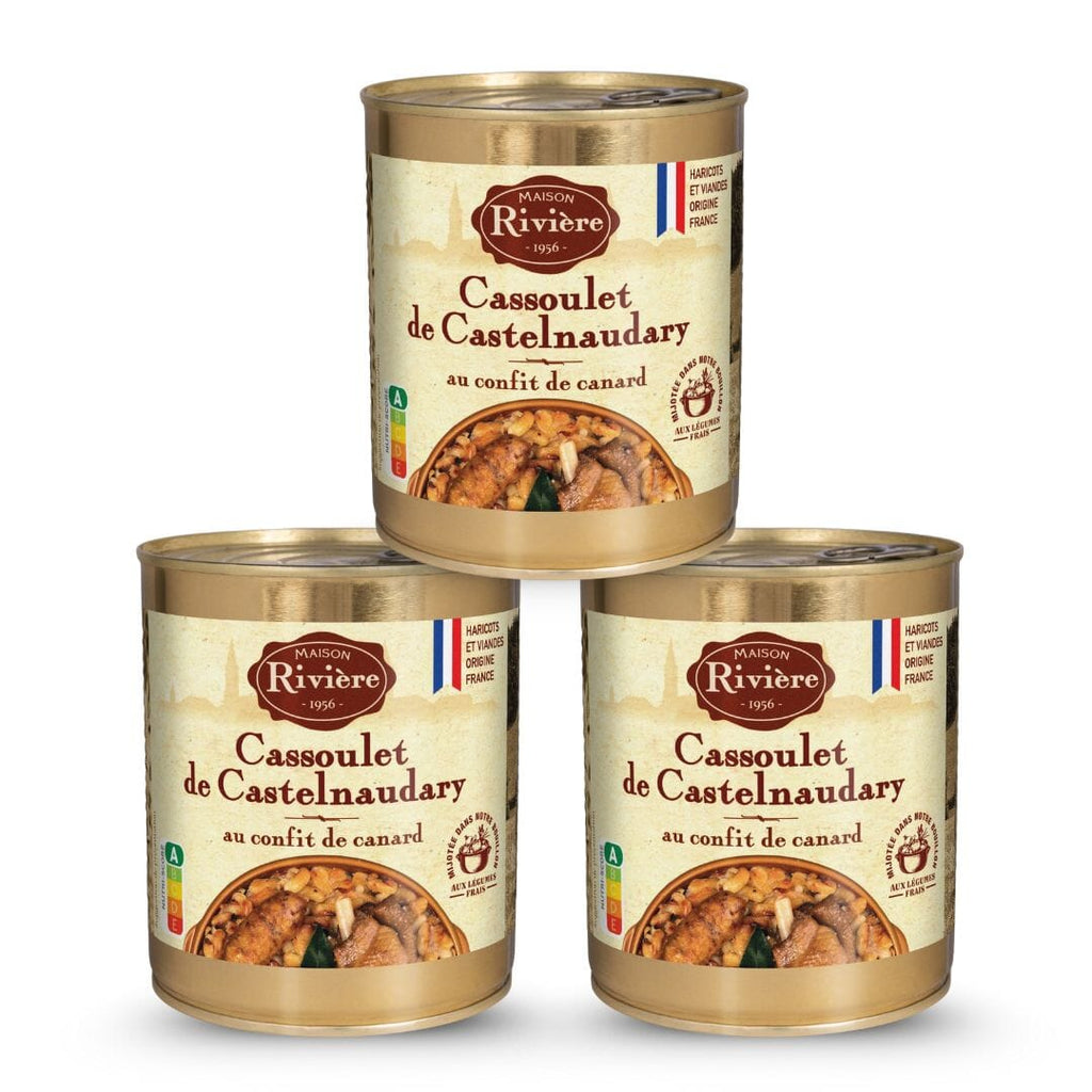 Lot de 3 Cassoulets de Castelnaudary au Canard - 840g Lot en promo Maison Rivière 