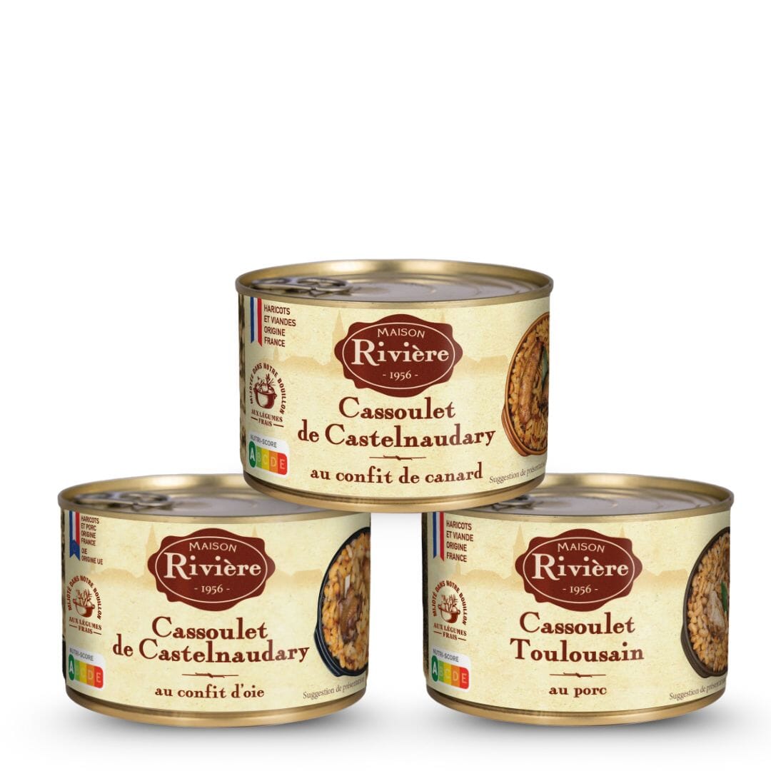Lot de 3 cassoulets de 420g - Maison Riviere Lot de 3 cassoulets de 420g - Maison Riviere