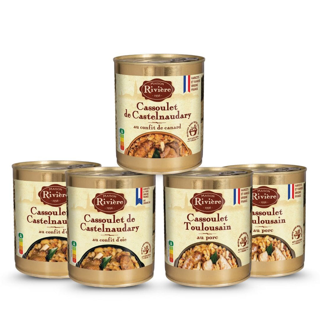 Lot de 5 cassoulets Maison Riviere Lot en promo Maison Rivière 