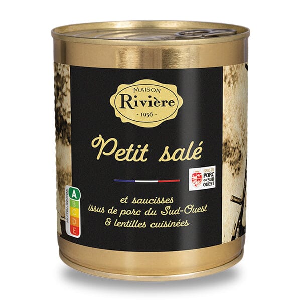 Petit Salé Saucisses et Lentilles Cuisinées IGP Plats cuisinés Maison Rivière 
