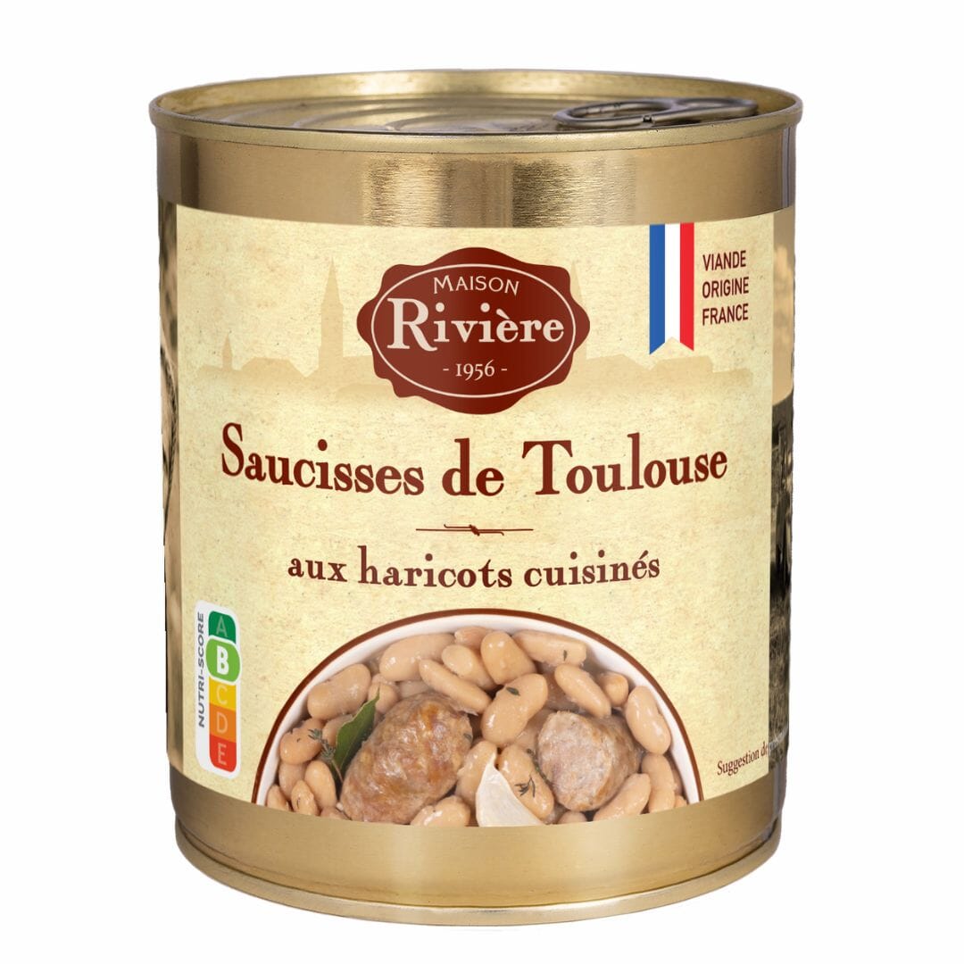 Saucisses de Toulouse aux haricots cuisinés