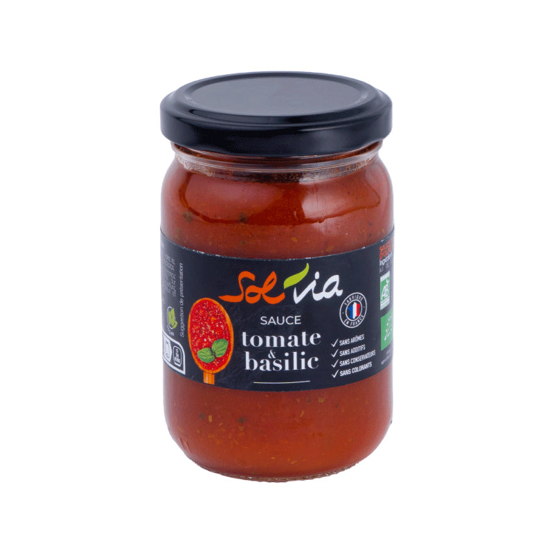 Sauce tomate basilic BIO Solvia Le Comptoir Gastronomique 