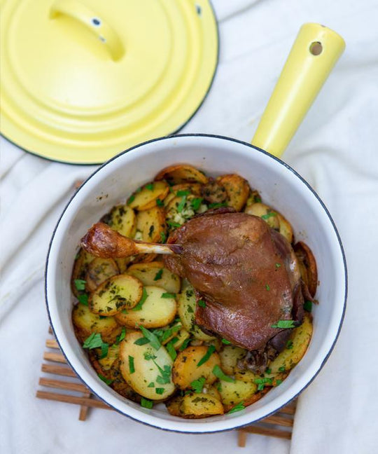 Cuisse de confit de canard sous vide Le Comptoir Gastronomique